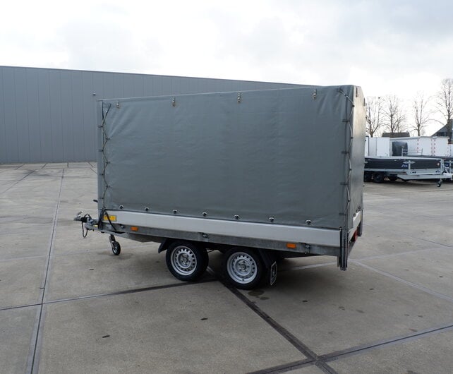 Gebruikte Hapert plateauwagen met huif 2000kg 305x160x150cm