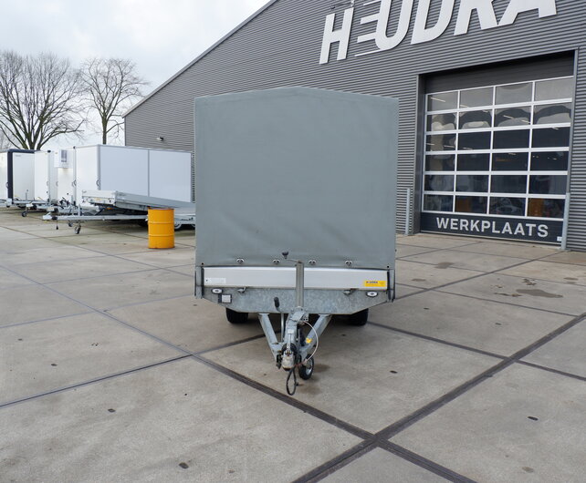 Gebruikte Hapert plateauwagen met huif 2000kg 305x160x150cm