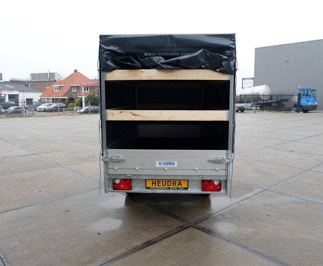 Huif 305x150x165cm voor Anssems PLT Pro plateauwagen