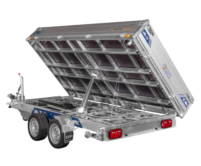 Saris elektrische driezijdige kipper 3500kg 356x184cm Heavy Duty