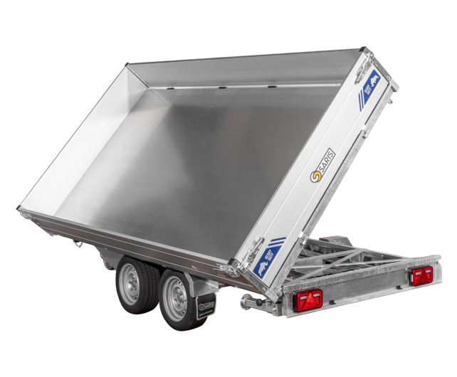 Saris elektrische driezijdige kipper 3500kg 356x184cm Heavy Duty