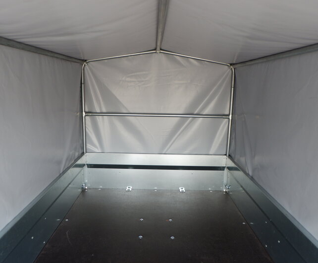 Gebruikte Humbaur Steely bakwagen 750kg 205x109x100cm met huif