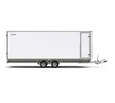 Henra gesloten plateauwagen tandemas 633x222x220cm met zijdeur