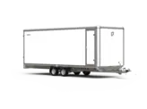 Henra gesloten plateauwagen tandemas 633x222x220cm met zijdeur