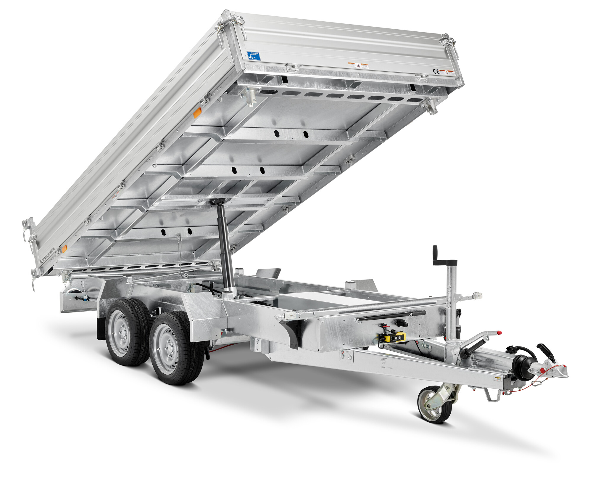 Humbaur elektrische driezijdige kipper 3000kg 363x185cm