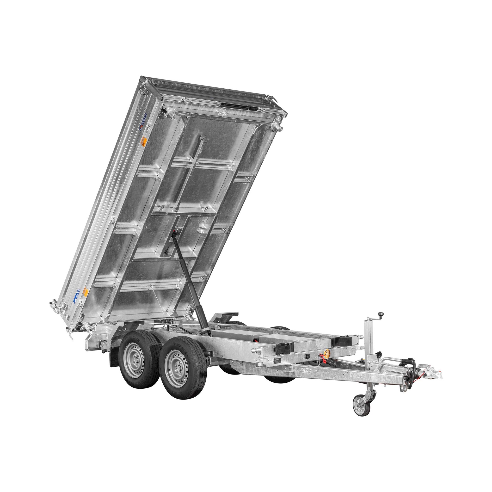 Saris driezijdige kipper 3500kg 360x176cm Heavy Duty met stalen borden