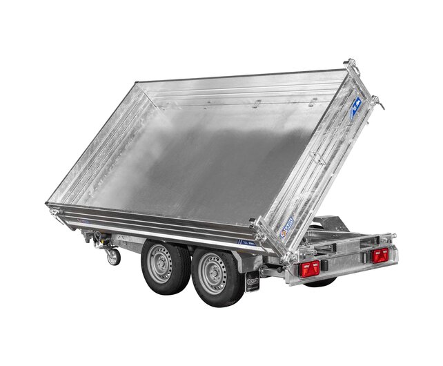 Saris driezijdige kipper 3500kg 310x176cm Heavy Duty met stalen borden