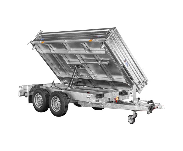 Saris driezijdige kipper 3500kg 310x176cm Heavy Duty met stalen borden