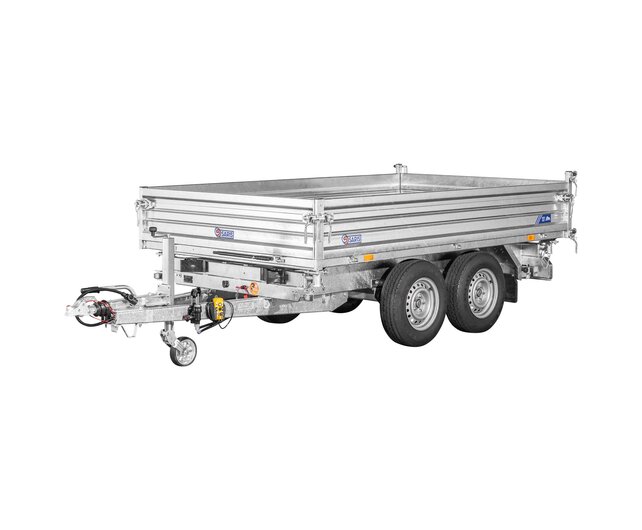 Saris driezijdige kipper 3500kg 310x176cm Heavy Duty met stalen borden