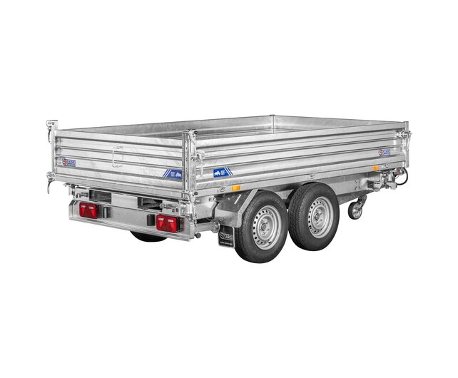 Saris driezijdige kipper 3500kg 310x176cm Heavy Duty met stalen borden