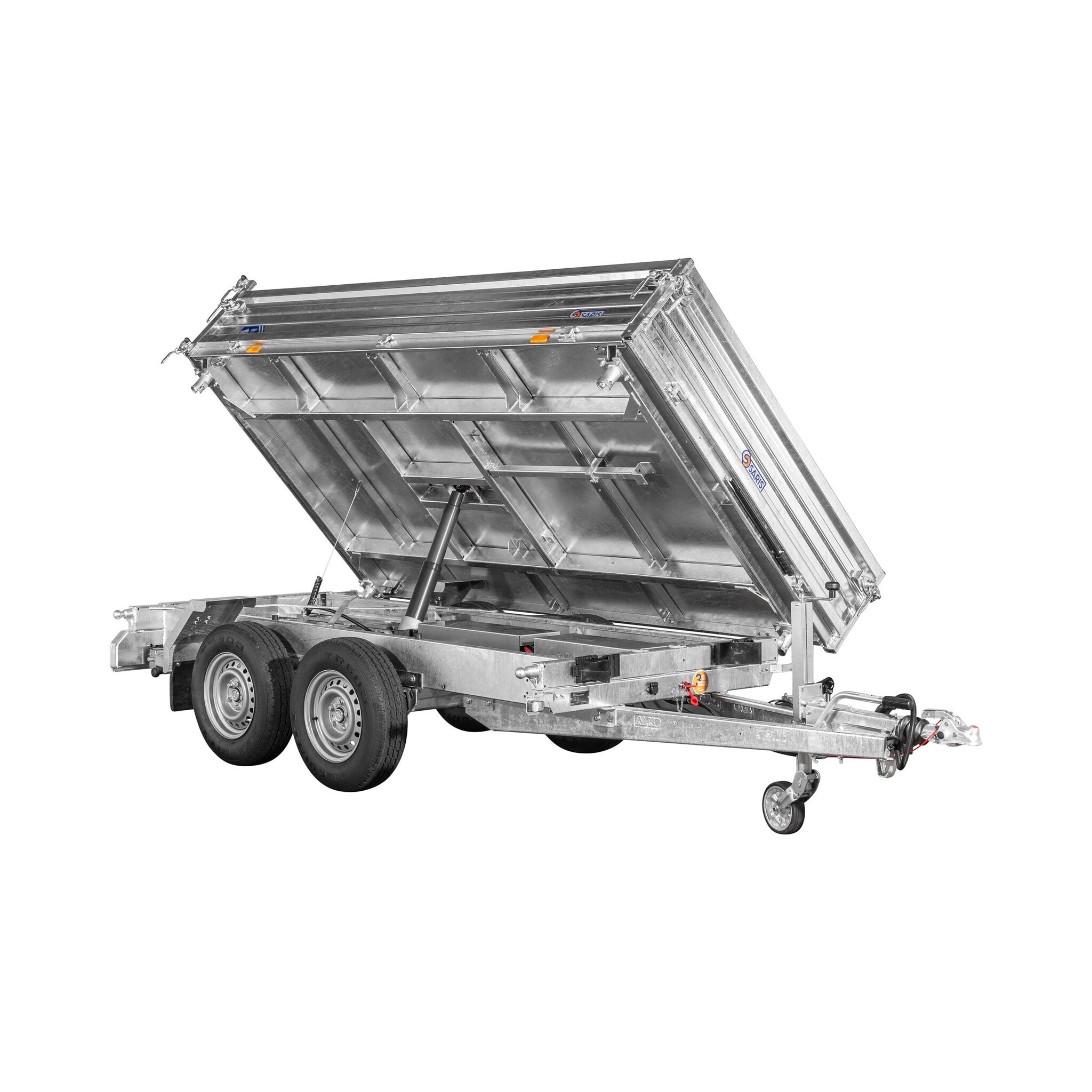 Saris driezijdige kipper 3000kg 310x176cm Heavy Duty met stalen borden