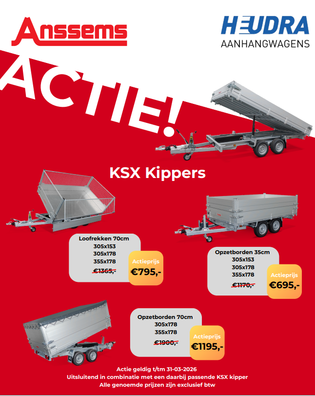 Anssems actie: loofrekken en opzetborden tegen actieprijzen