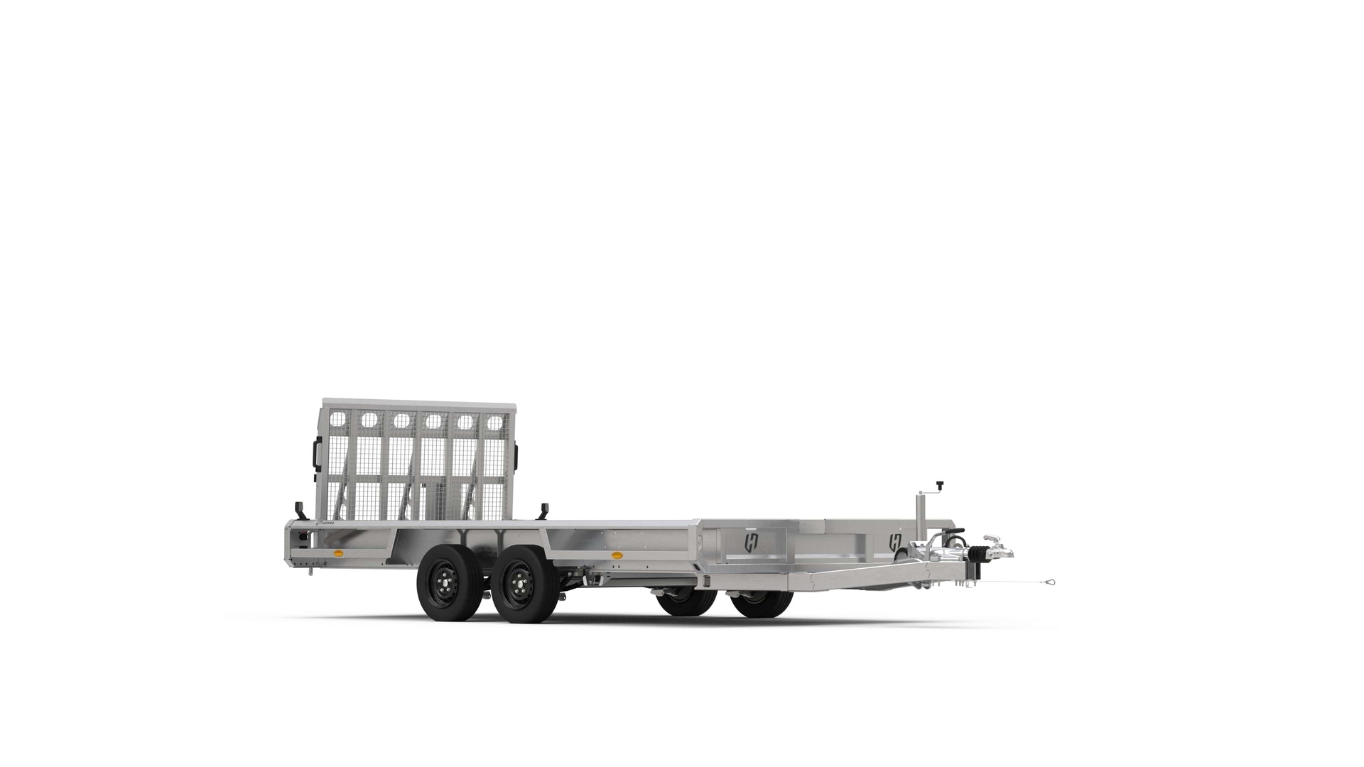 Henra machinetransporter tandemas 3500kg 400x190cm met Aluminium klikvloer
