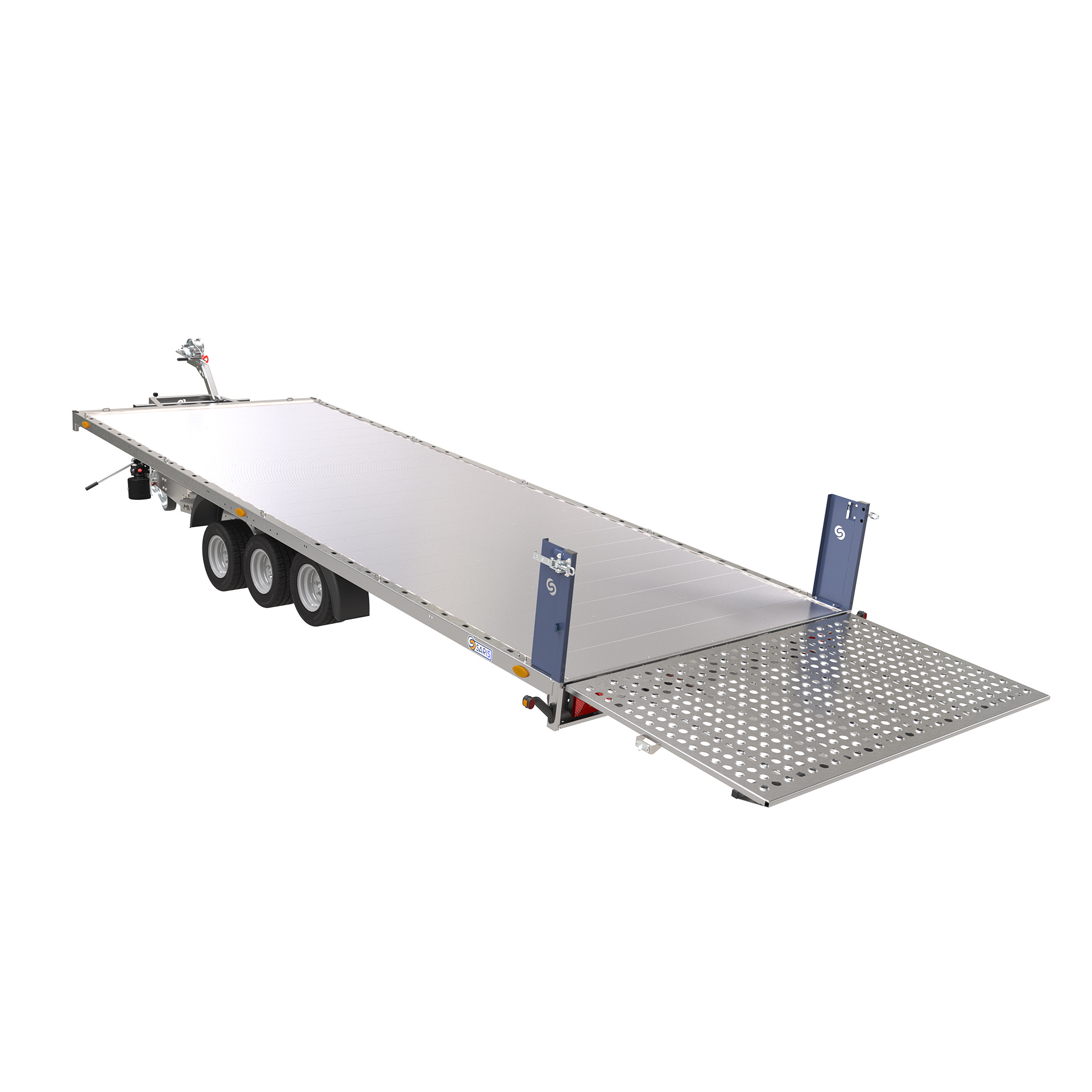 Saris Multitransporter tridemas 588x210cm 3500kg Hydraulisch kipbaar met Aluminium vloer