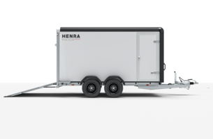 Henra gesloten aanhangwagen 2700kg 365x184x190cm Xpert met zijdeur en oprijklep