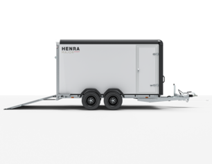 Henra gesloten aanhangwagen 2700kg 365x184x190cm Xpert met zijdeur en oprijklep