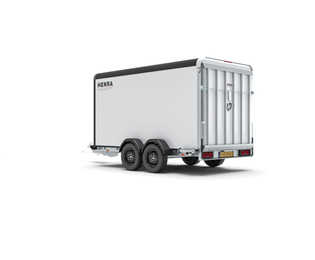 Henra gesloten aanhangwagen 2700kg 365x184x190cm Xpert met zijdeur en oprijklep