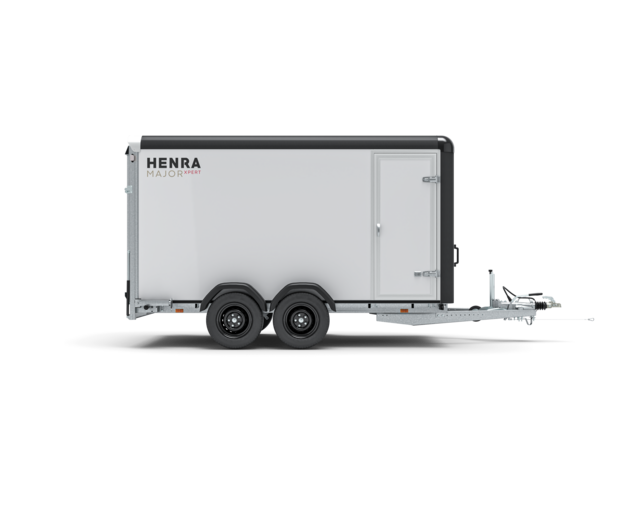 Henra gesloten aanhangwagen 2700kg 365x184x190cm Xpert met zijdeur en oprijklep