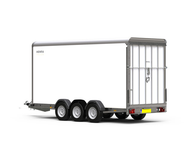 Henra gesloten aanhangwagen Tridemas 3500kg 465x184x220cm met zijdeur