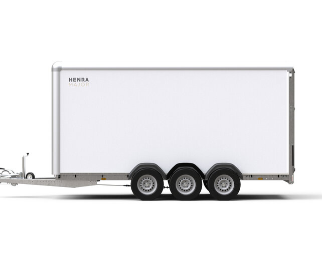 Henra gesloten aanhangwagen Tridemas 3500kg 465x184x220cm met zijdeur