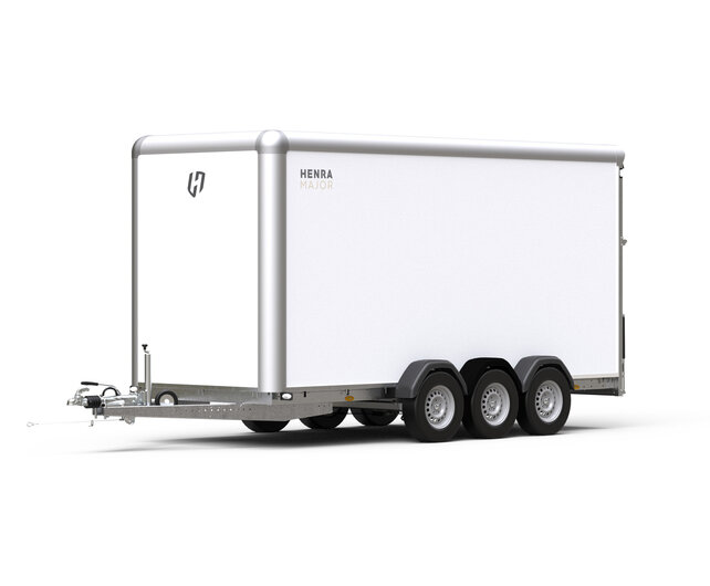 Henra gesloten aanhangwagen Tridemas 3500kg 465x184x220cm met zijdeur