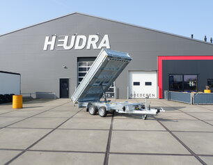 Humbaur driezijdige kipper 3500kg 362x184cm met stalen borden