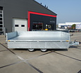 Humbaur driezijdige kipper 3500kg 362x184cm met stalen borden