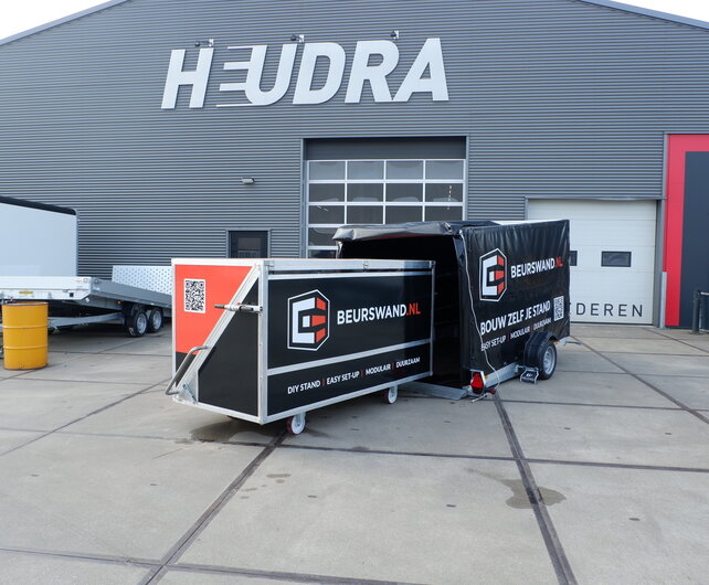 Humbaur zakbare transporter met huif 1800kg 310x177x180cm