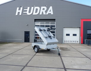 Anssems bagagewagen GT750 211x126x48cm met 3 Heudra Deluxe Fietsendragers
