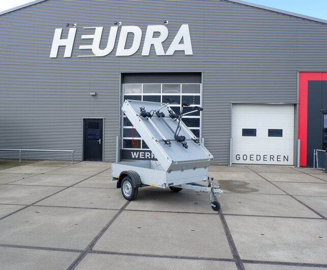 Anssems bagagewagen GT750 211x126x48cm met 3 Heudra Deluxe Fietsendragers