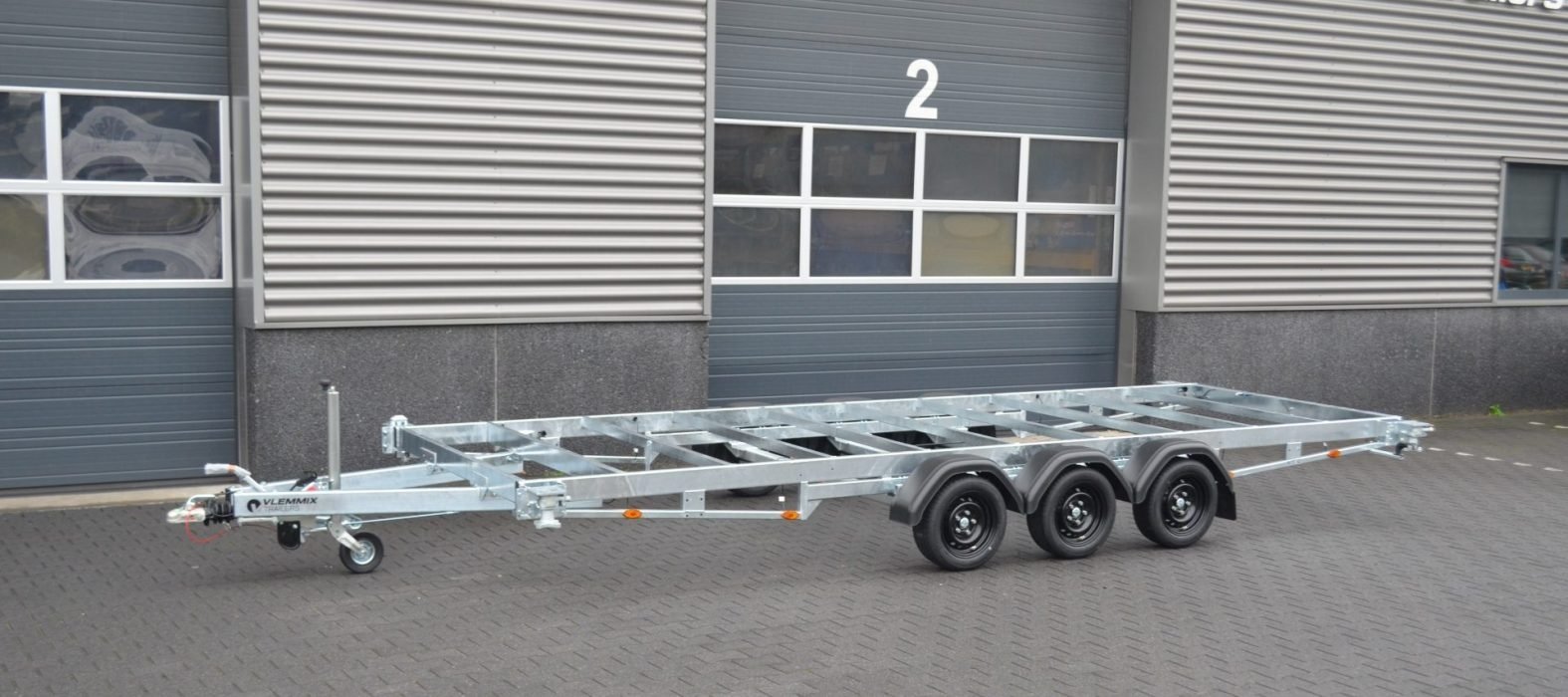 Vlemmix containertrailer 20FT 3500kg 600x244cm 3x 1350kg assen