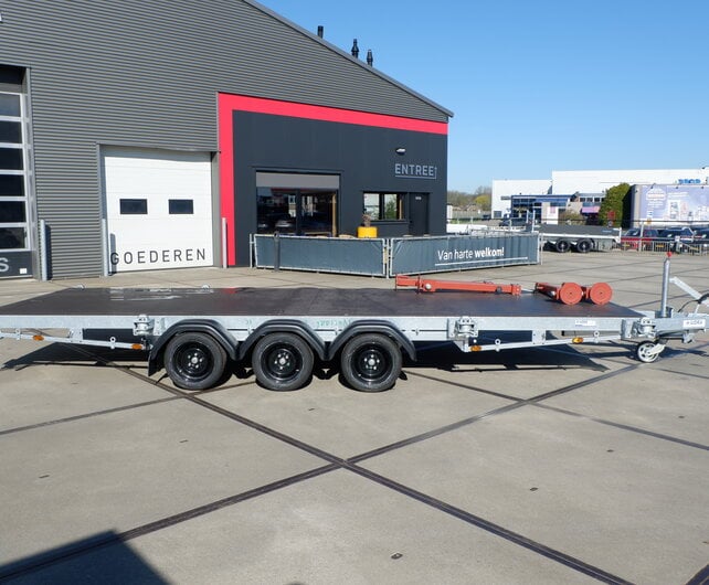 Vlemmix containertrailer 20FT 3500kg 600x244cm 3x 1800kg  assen met bodemplaat