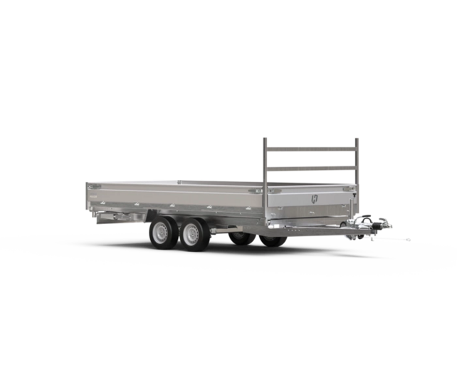 Henra plateauwagen tandemas 2700kg 453x222cm