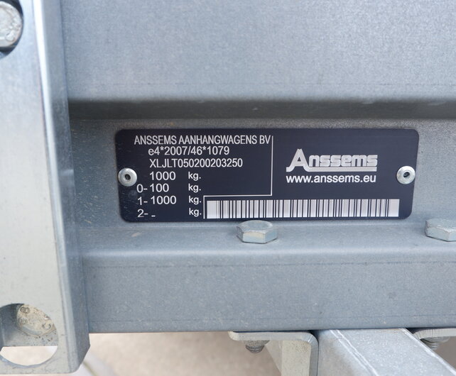Gebruikte Anssems PLTB 1000kg 231x132cm plateauwagen