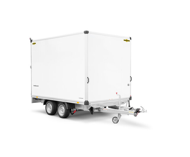 Humbaur gesloten plateauwagen 3500kg 318x173x188cm met oprijklep