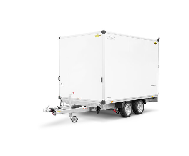 Humbaur gesloten plateauwagen 3500kg 318x173x188cm met oprijklep
