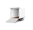 Humbaur gesloten plateauwagen 3500kg 318x173x188cm met oprijklep