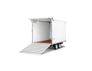 Humbaur gesloten plateauwagen 3500kg 318x173x188cm met oprijklep