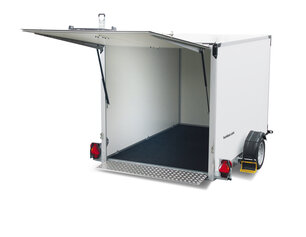 Humbaur zakbare gesloten aanhangwagen 1500kg 250x156x180cm