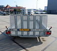 Gebruikte Hulco machinetransporter 3500kg 394x180cm klep 100cm