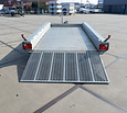 Gebruikte Hulco machinetransporter 3500kg 394x180cm klep 100cm
