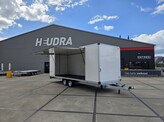 Humbaur gesloten plateauwagen 3500kg 618x203x209cm met verkoopklep