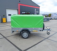 Gebruikte Saris bakwagen 750kg 210x115x100cm met huif