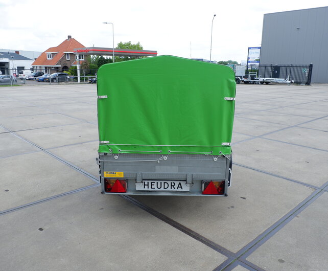 Gebruikte Saris bakwagen 750kg 210x115x100cm met huif