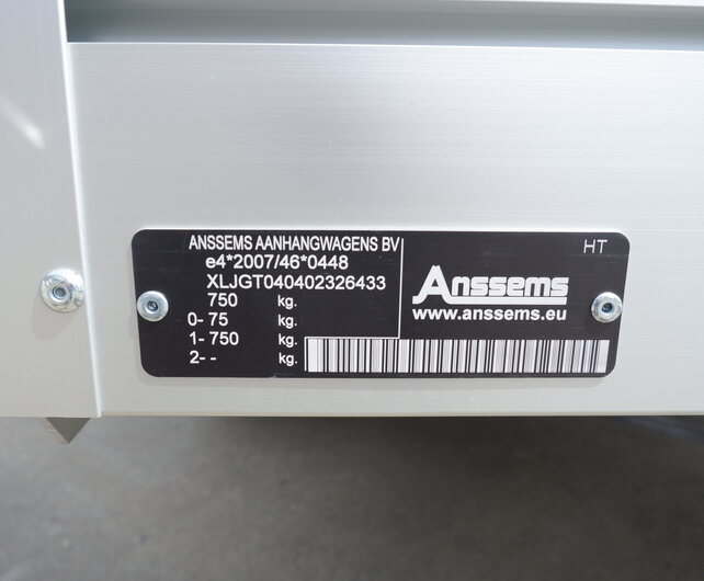 Demo: Anssems bagagewagen GTB750 211x126x48cm