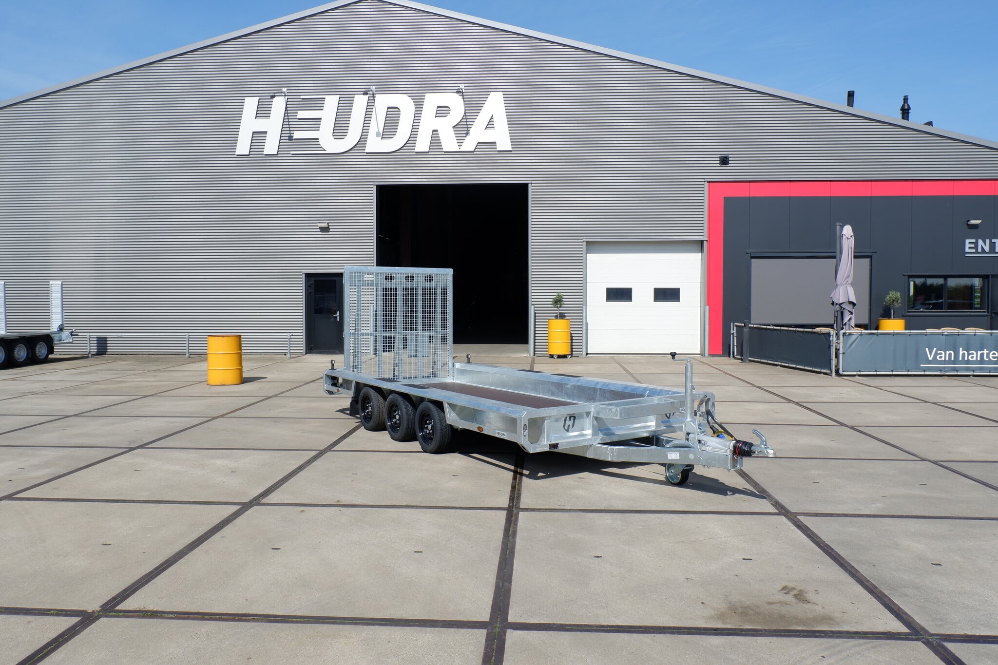 Henra machinetransporter tridemas 3500kg 450x170cm met oprijklep 165cm