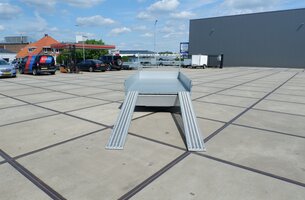 Stalen oprijplaat voor Anssems aanhangwagen