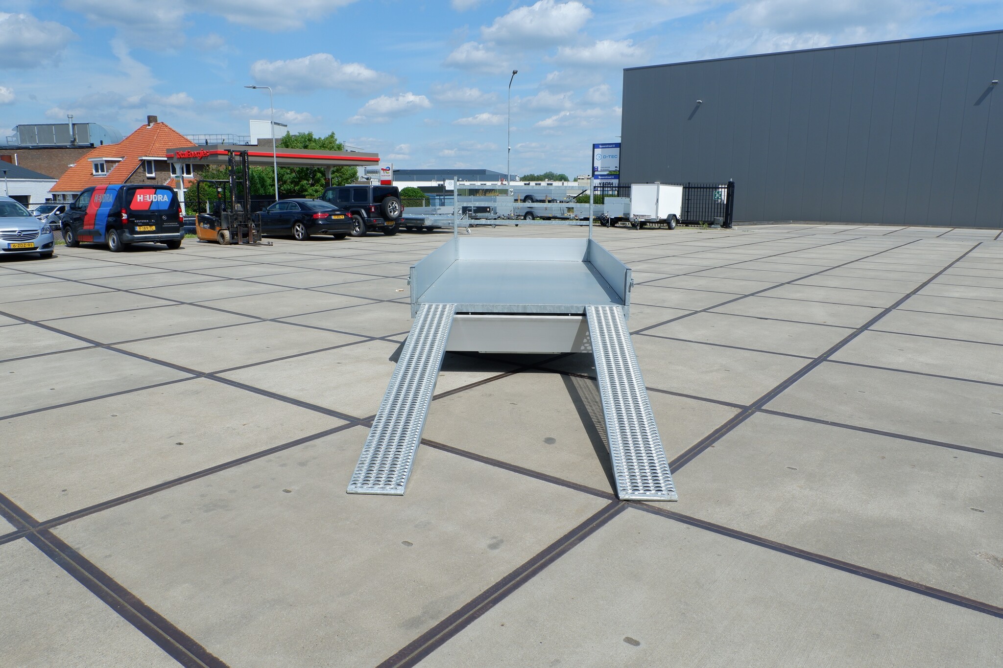 Stalen oprijplaat voor Anssems aanhangwagen