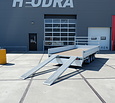 Stalen oprijplaten voor Hulco Medax plateauwagen of Benax kipper