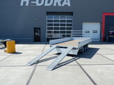 Stalen oprijplaten voor Hulco Medax plateauwagen of Benax kipper
